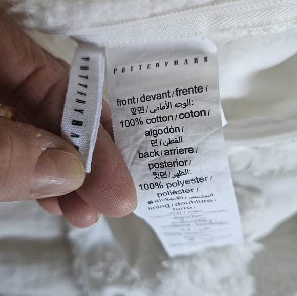 Pottery Barn Holiday Sherpa Tree & Snowflake Pillow Cover - Cream - Picture 8 of 9